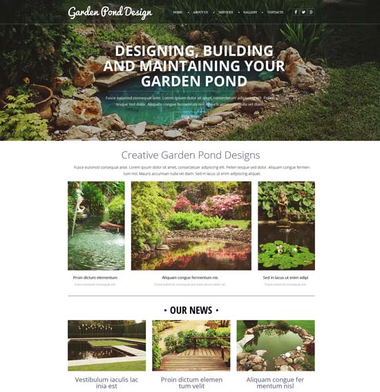 garden design website template 52638