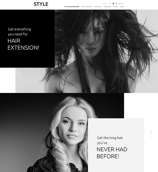 hair and beauty salon opencart theme