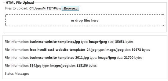 HTML5 drag & drop API