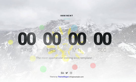 imminent 3d parallax coming soon template