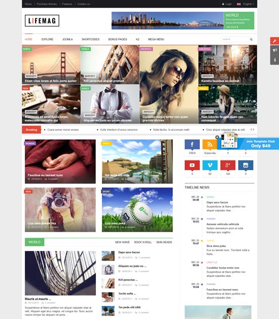 lifemag magazine joomla template 