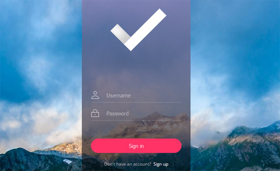 login logout animation concept 