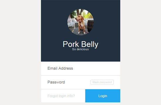 login password mask 