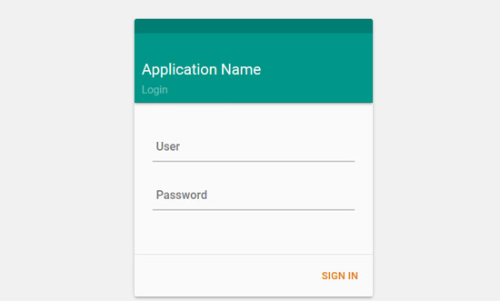 material design login form 