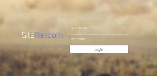 random login form 