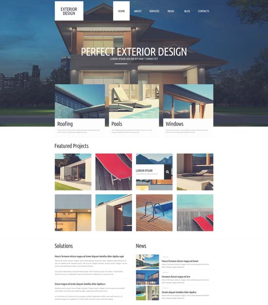 refined exterior design WordPress theme