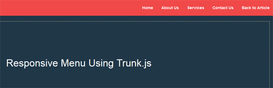 responsive menu using trunk