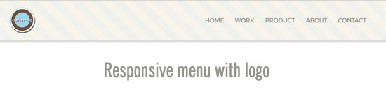 responsive menu with logo 