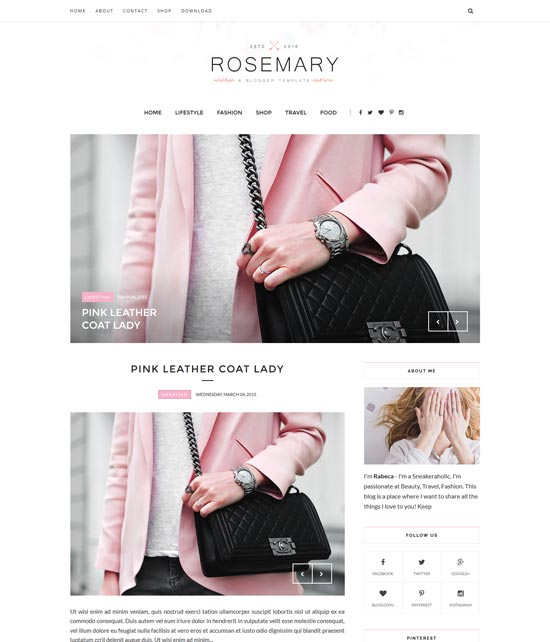 rosemary responsive blogger template