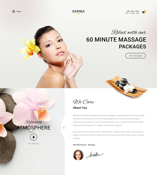samba responsive spa joomla template 
