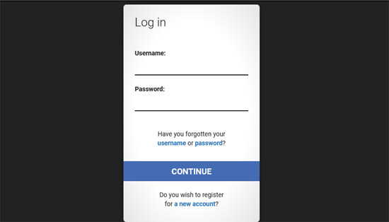 simple login widget 
