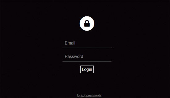 sleek login form 