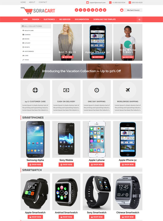 sora cart free blogger template
