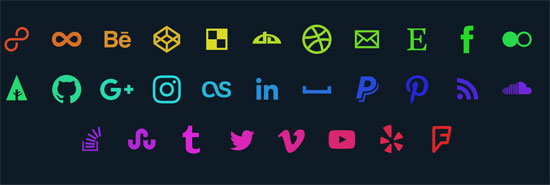 svg social media icons 