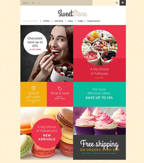 sweetie prestashop theme