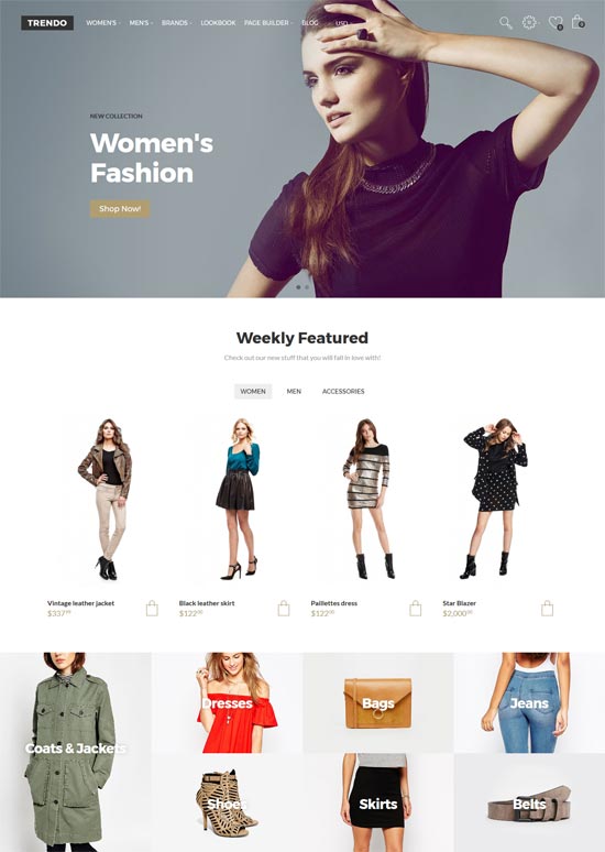 trendo fashion store opencart theme 