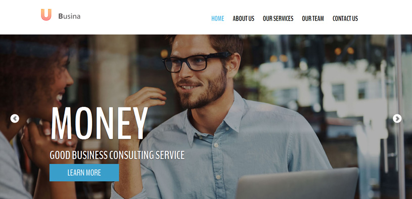 Ubusina – Free HTML5 Bootstrap Website Template