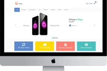 Ustora – Free Flat Design HTML5 eCommerce Template