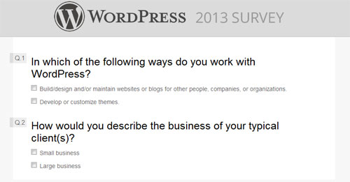wordpress-CSS-survey-form