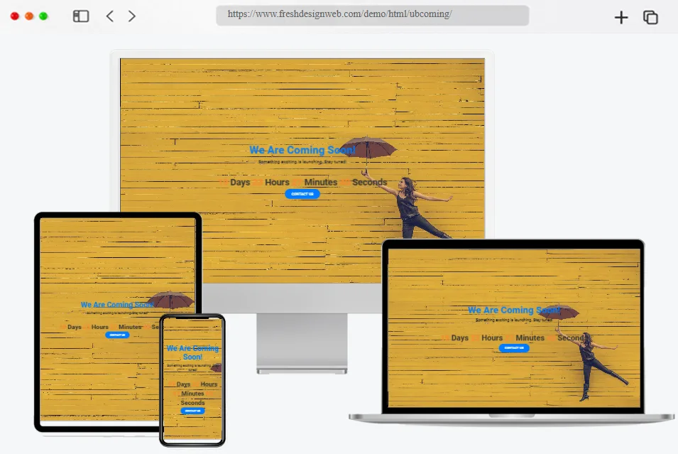 uBcoming – Free Coming Soon Bootstrap 5 Template