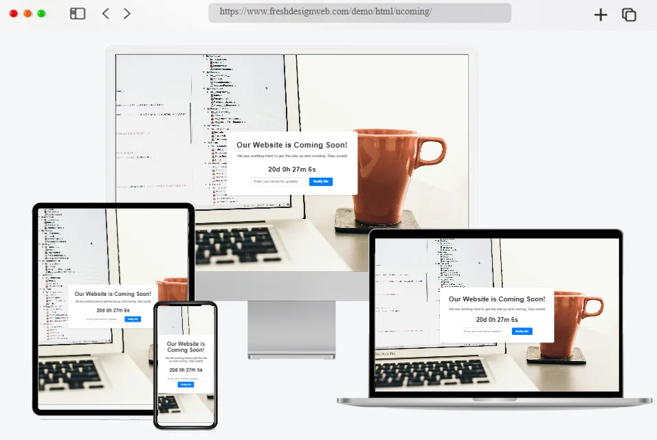 uComing – Free HTML5 Coming Soon Template