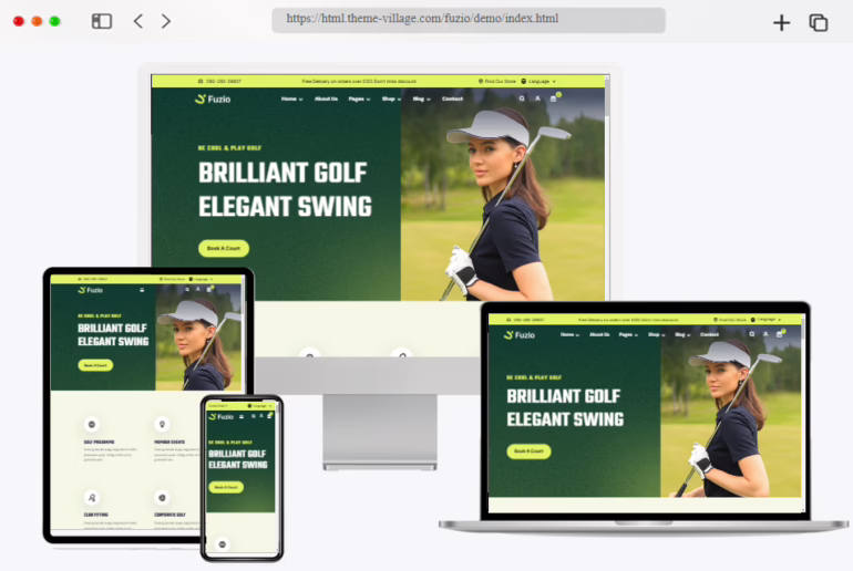 uzio gold sports club bootstrap template